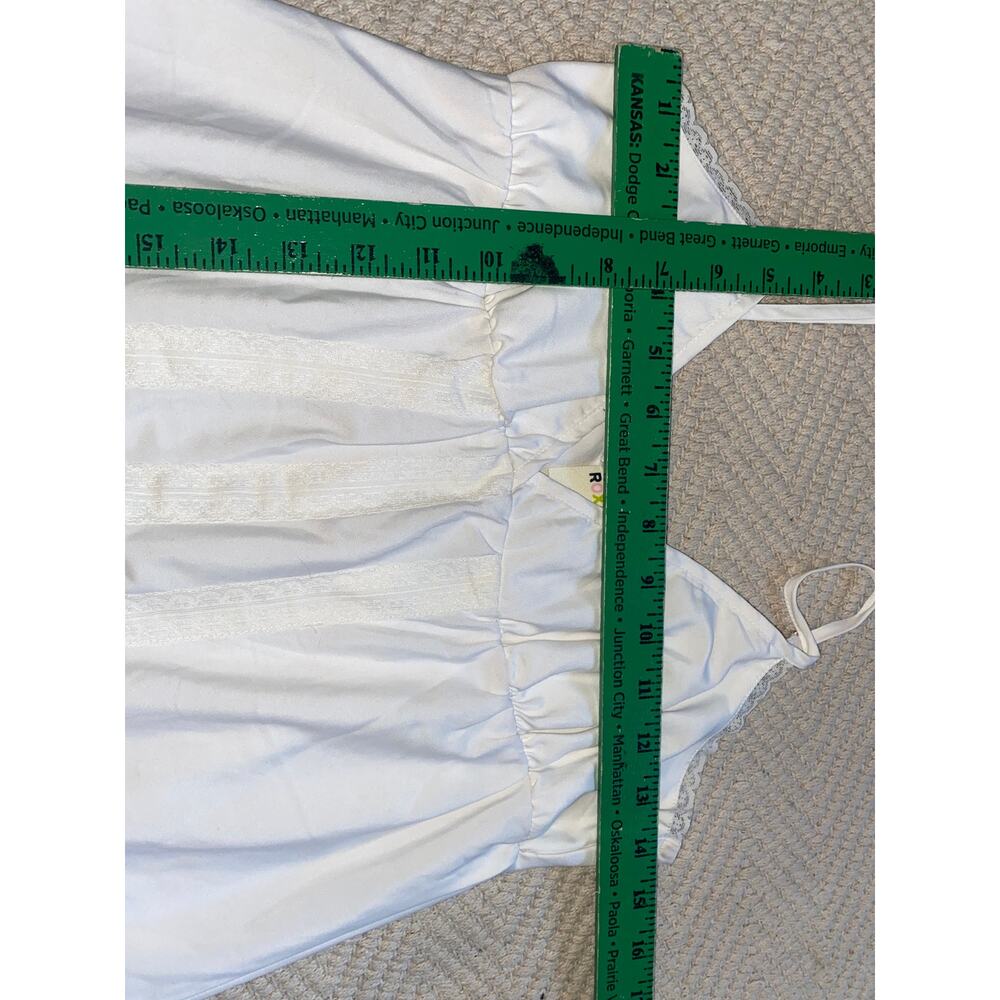 Roxy Size Small Babydoll Strappy Lace Top Y2K Surf Skater Beach Cami - Picture 7 of 9